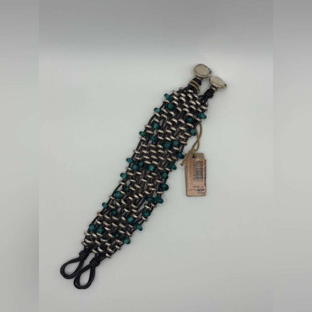 UNO de 50 Silver and Teal Bracelet - Picture 2 of 5